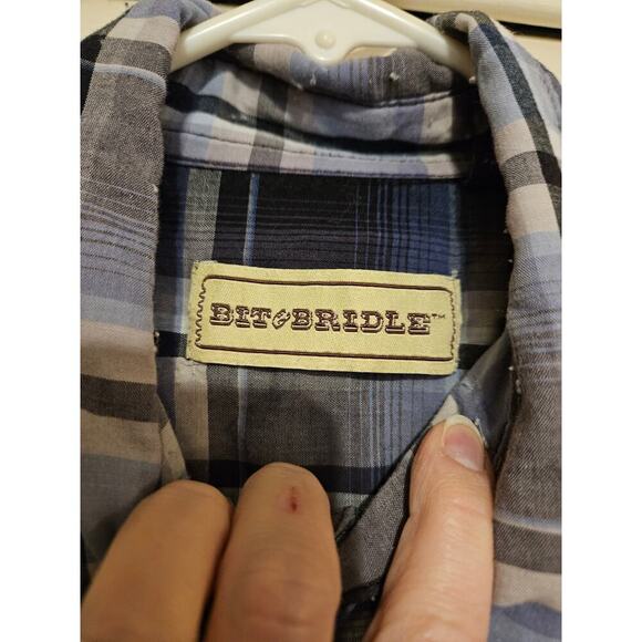 Bit and Bridle Long Sleeve Snap Button Country Shirt - Picture 3 of 6